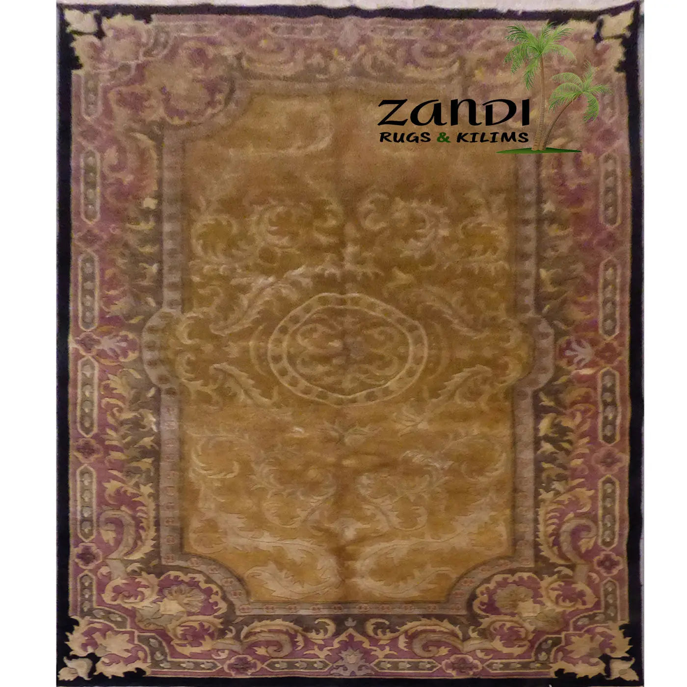 One Of The Kind Indian Hand-Knotted Rug 8'6'' X 5'9"